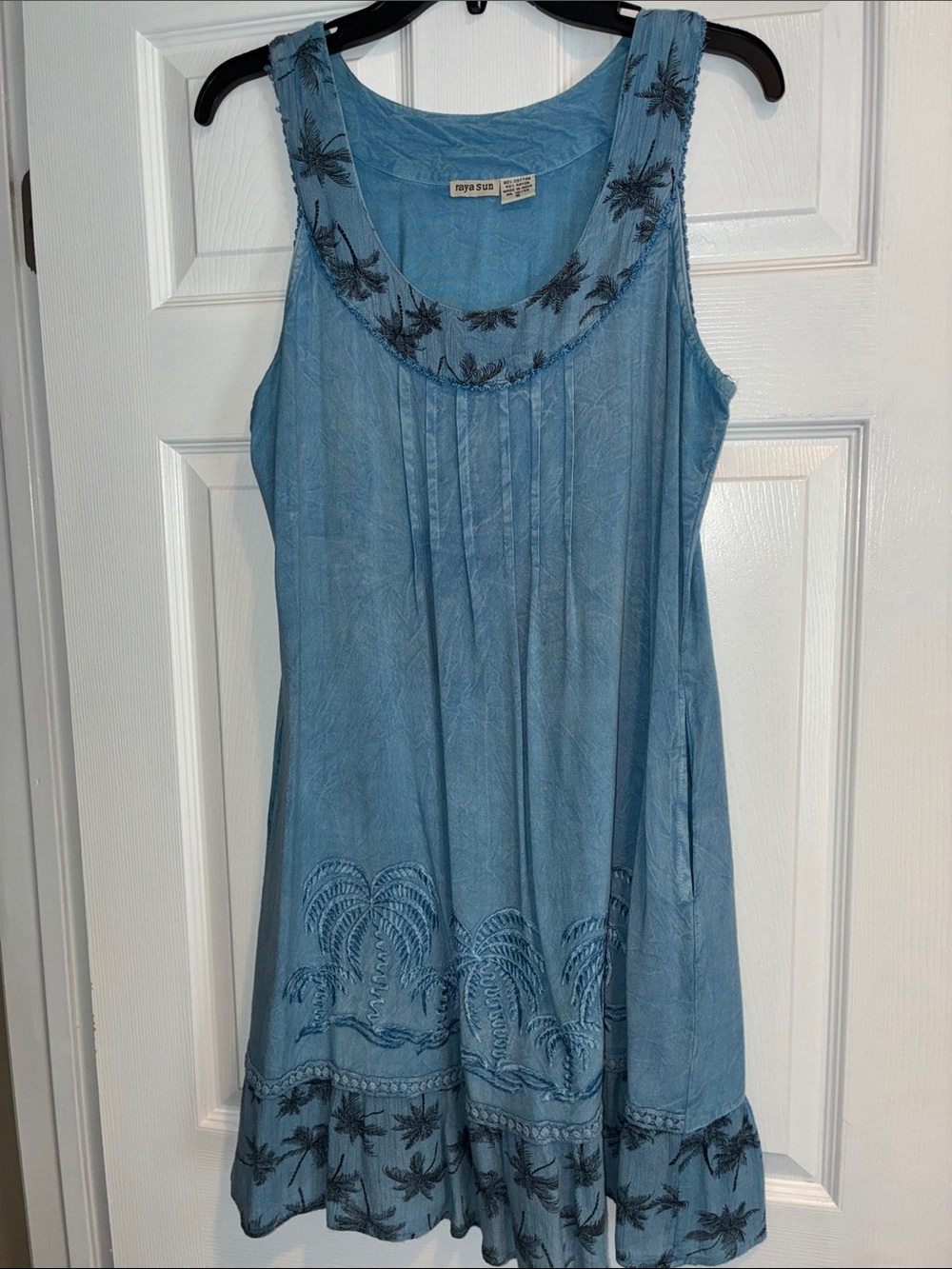 Raya Sun Sleeveless Dress, Size Small, Color is Denim Blue - Picture 8 of 8